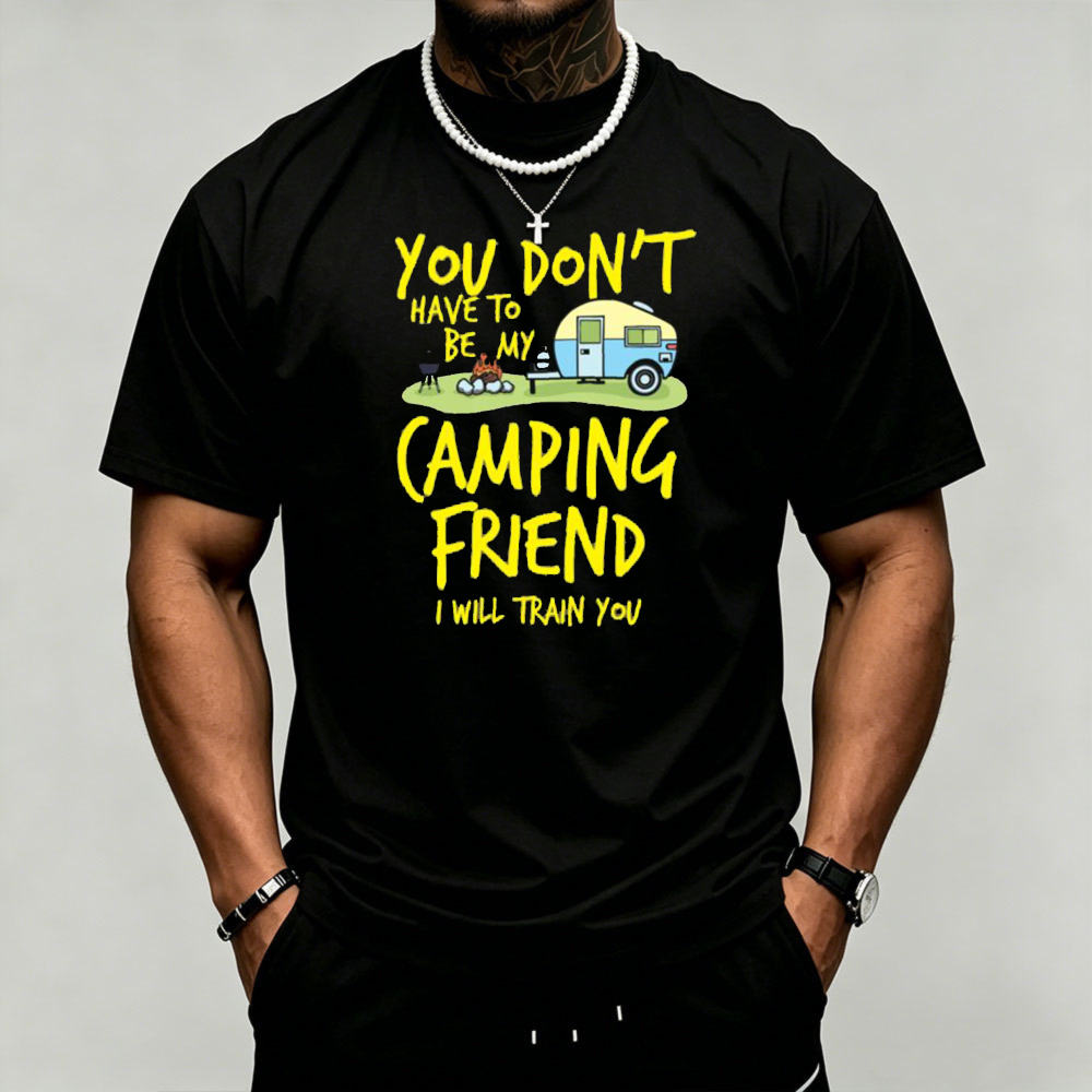 Outdoor Adventure Quotes Short - Camping Camper Trailer Graphic Men's T-Shirt