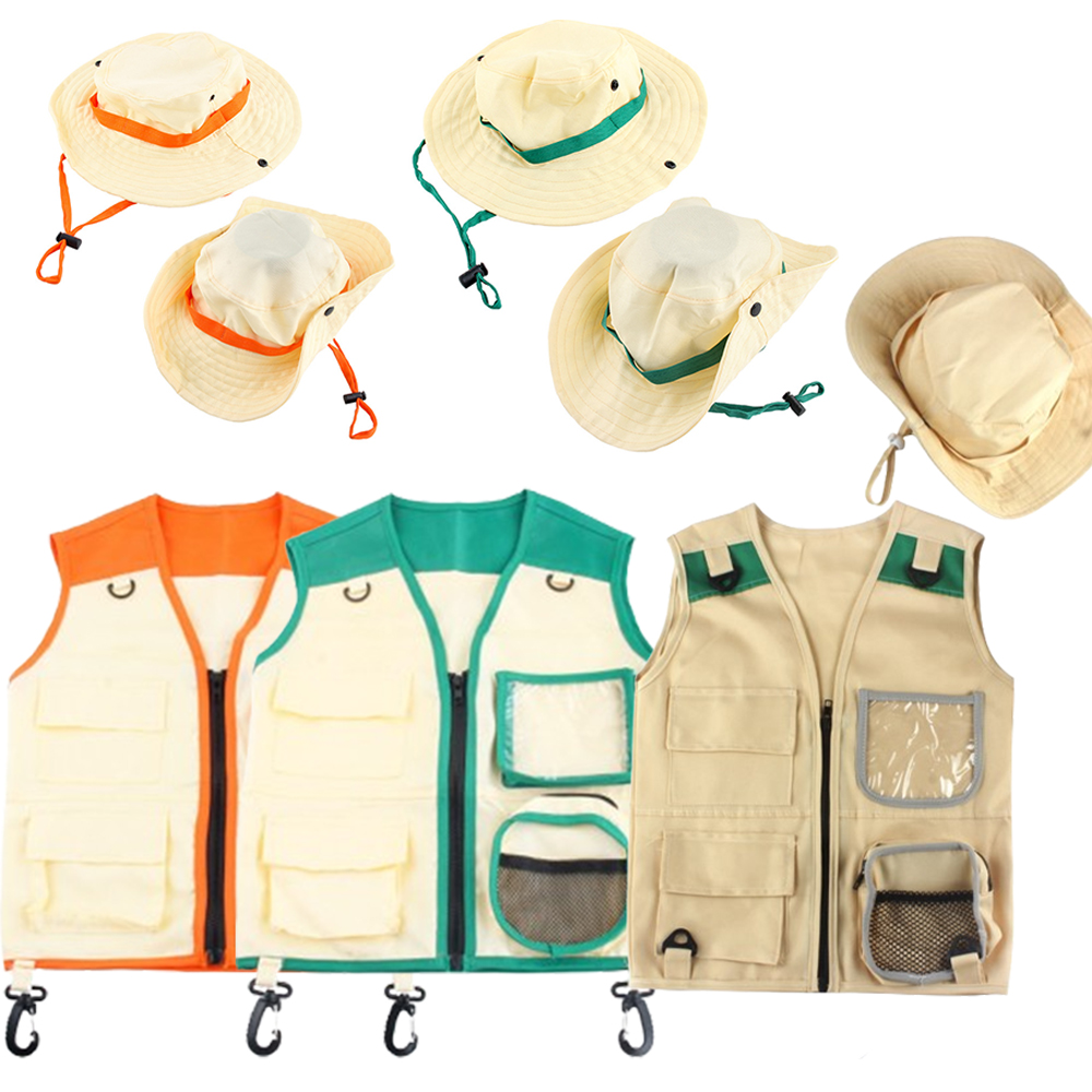 Outdoor Adventure Girls - Kids Explorer Costume Set Adventure Vest
