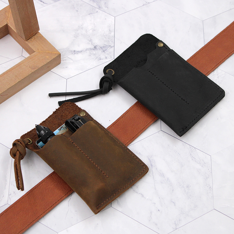 Fire Piston Starter - Genuine Leather EDC Organizer Sheath Handmade