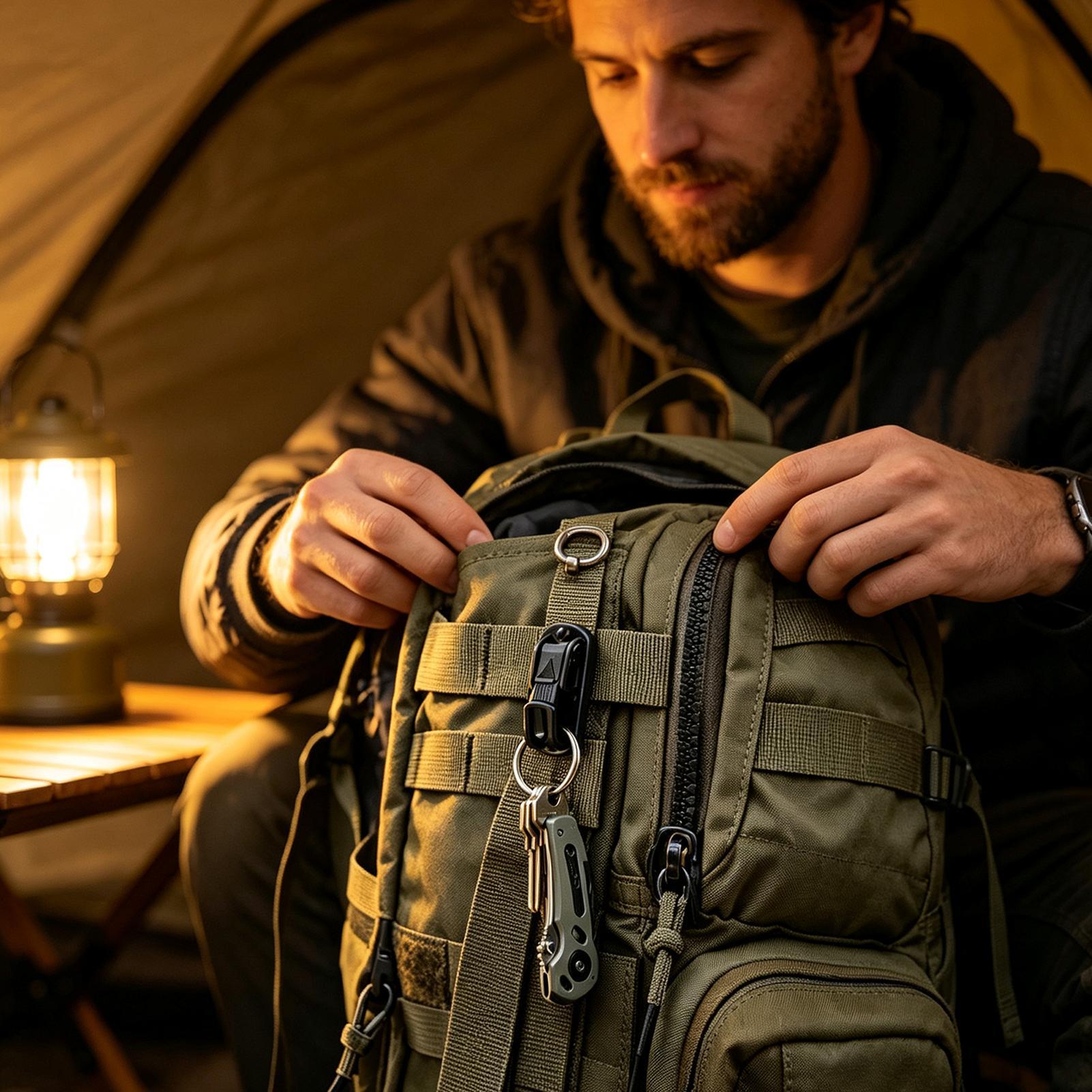 Keychain Belt Clip Multifuncti - đánh giá và giá Outdoor Adventure Backpack