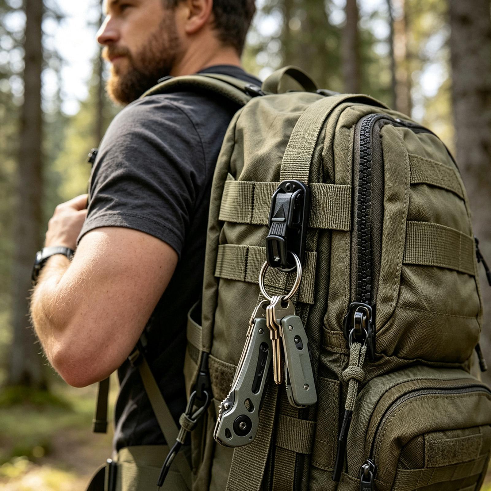 Keychain Belt Clip Multifuncti - đánh giá và giá Outdoor Adventure Backpack