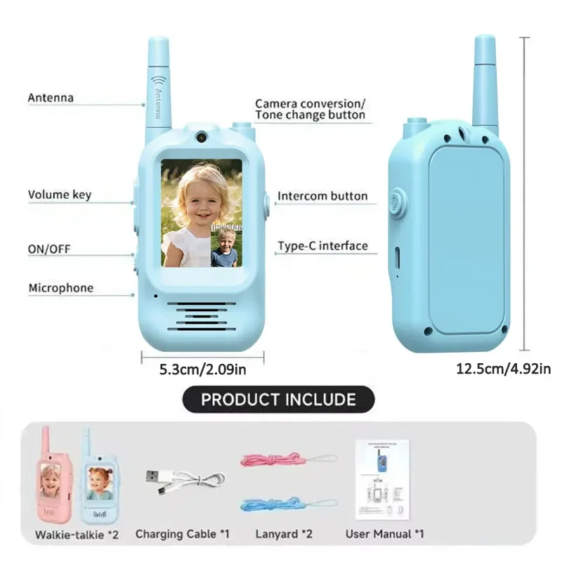 2pcs Kids Video Walkie Talkie  - đánh giá và giá Outdoor Adventure Video