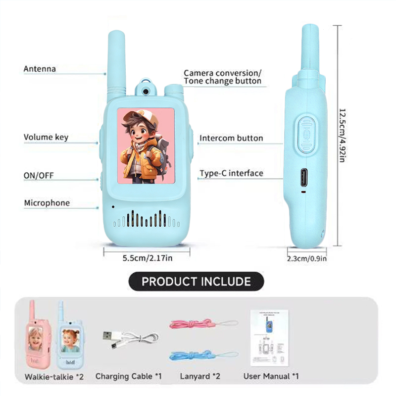 2pcs Kids Video Walkie Talkie  - đánh giá và giá Outdoor Adventure Video