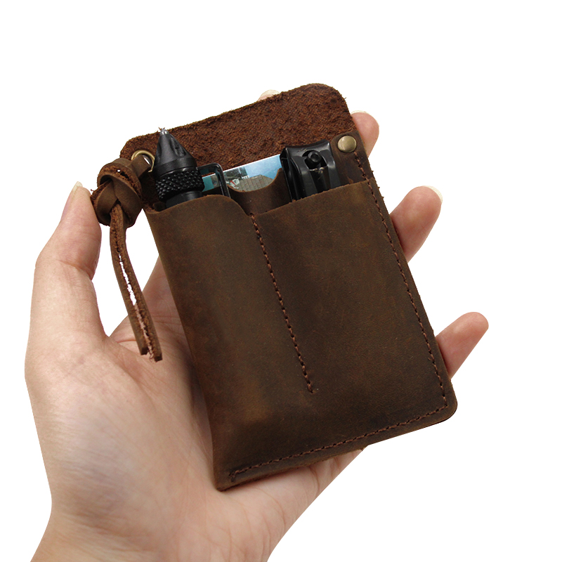 Genuine Leather EDC Organizer  - đánh giá và giá Fire Piston Starter
